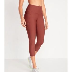 High-Waisted Elevate Powersoft Side-Pocket 7/8-Length Run Leggings for Women